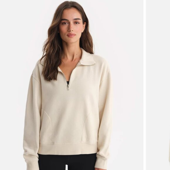 Organic Fleece Quarter Zip Sweatshirt MATE THE LABEL M - Picture 1 of 3